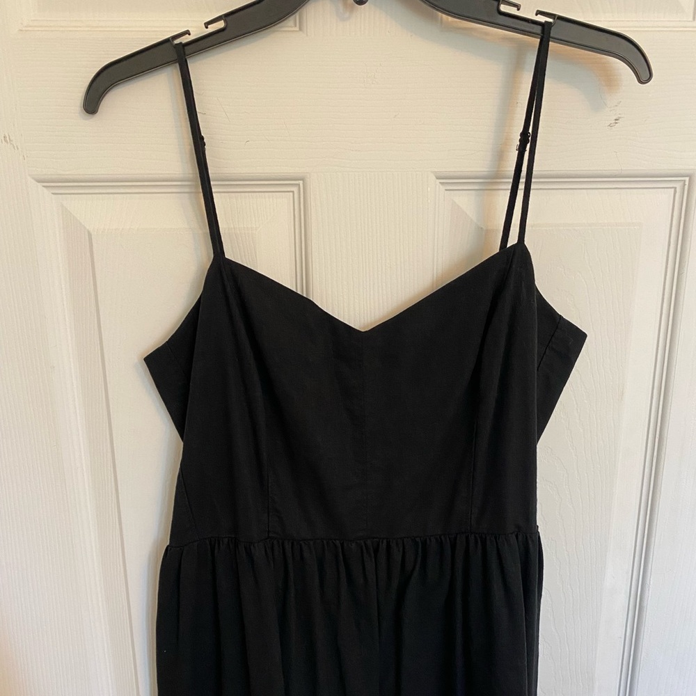 H&M black linen dress, size M - Picture 2 of 8